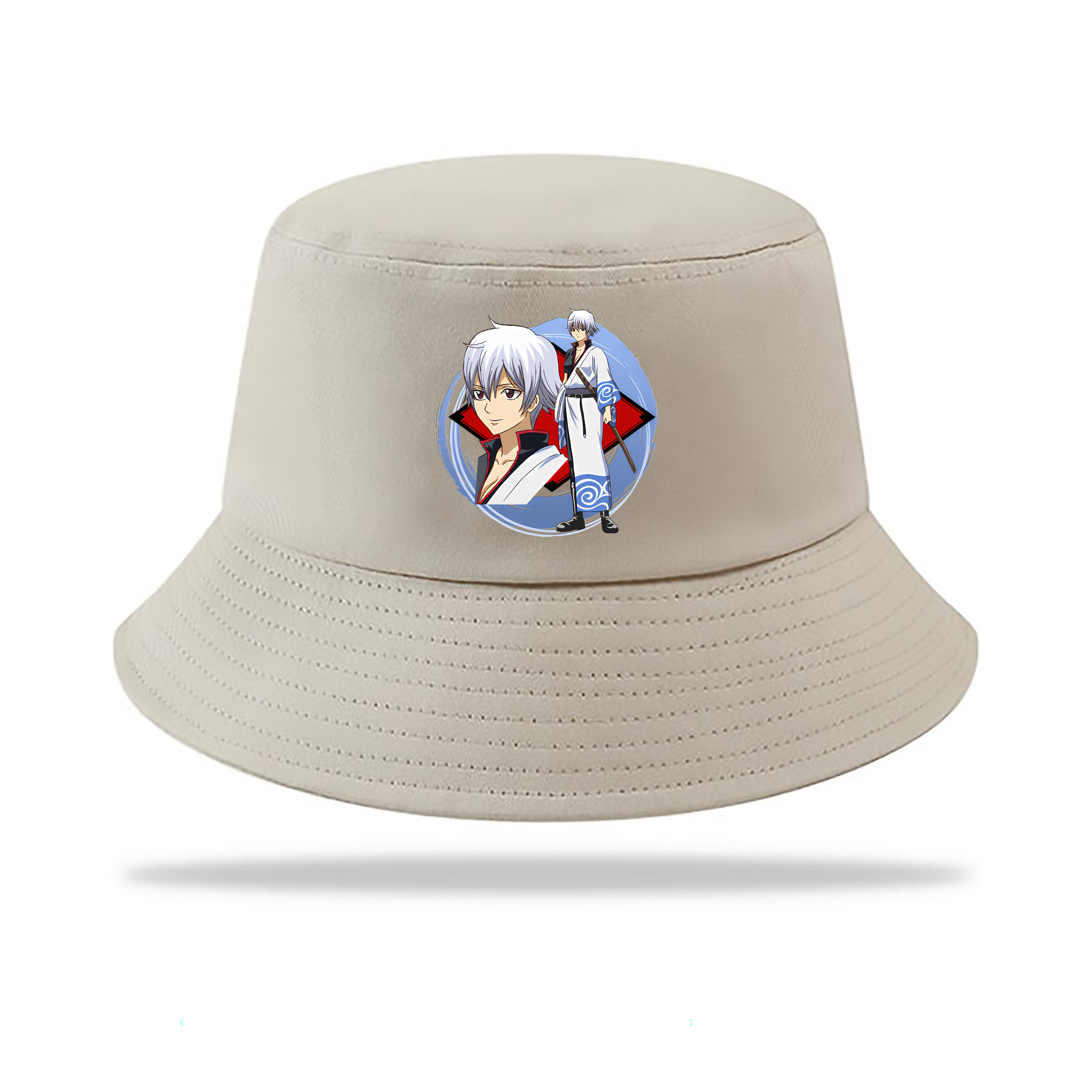（画像用） ぎんたま 坂田銀時（さかたぎんとき） 神楽 志村新八（しむら しんぱち） GINTAMA Sakata Gintoki Kagura Shimura Shinpachi アウトドア日除けバケットハット